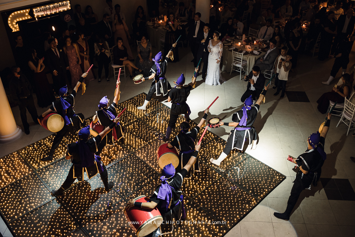 Apresentação de taiko no Espaço Nobre SP