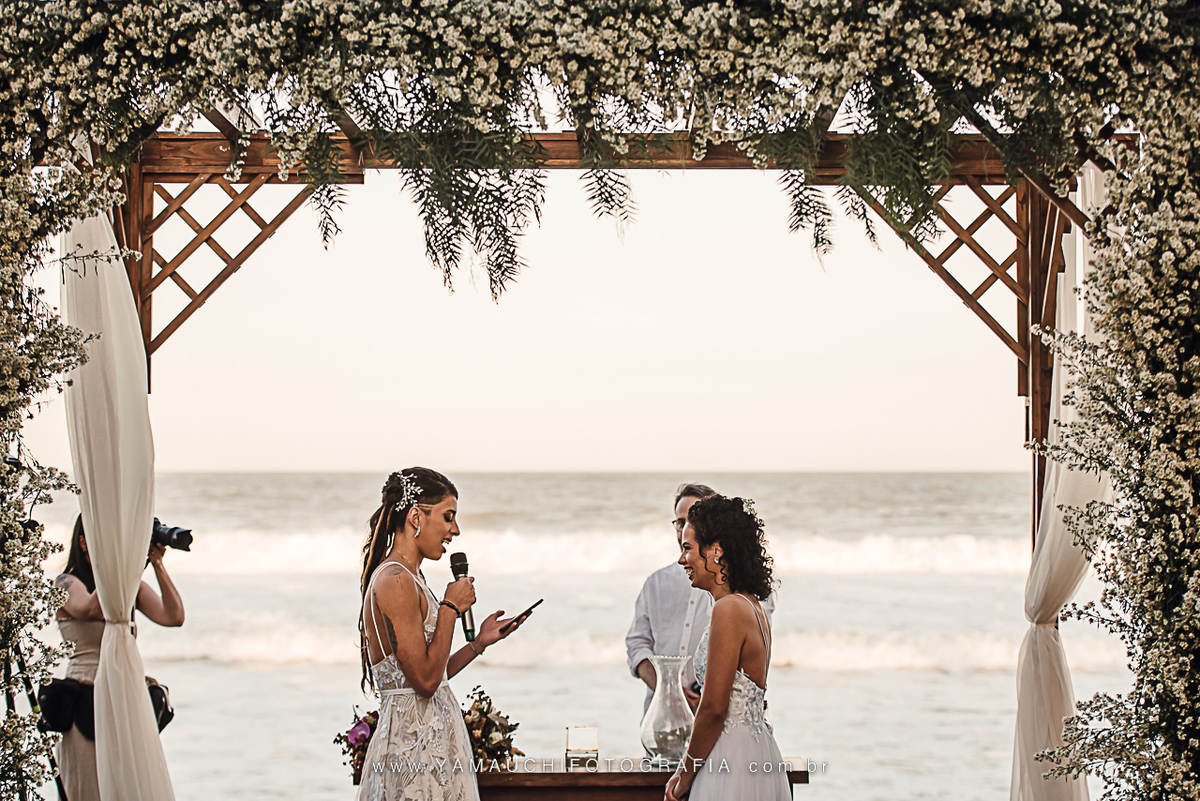 Casamento de frente para o mar Guaruja