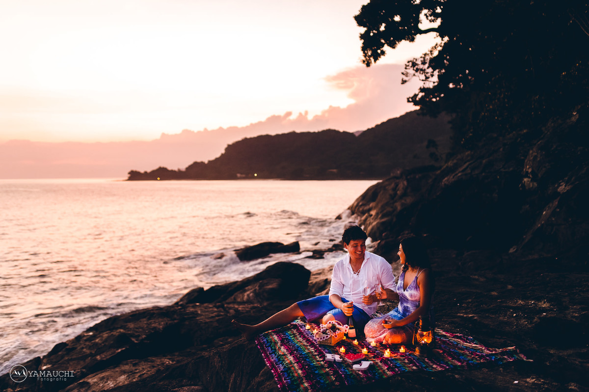 brinde na praia paisagem