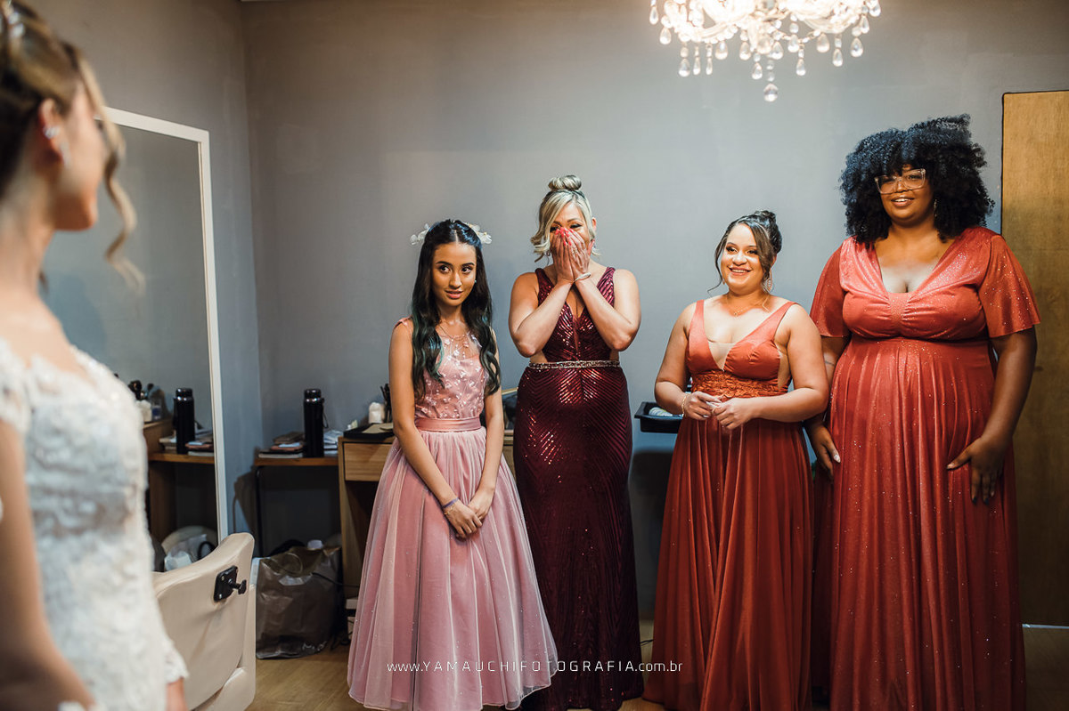 making of da noiva com madrinhas