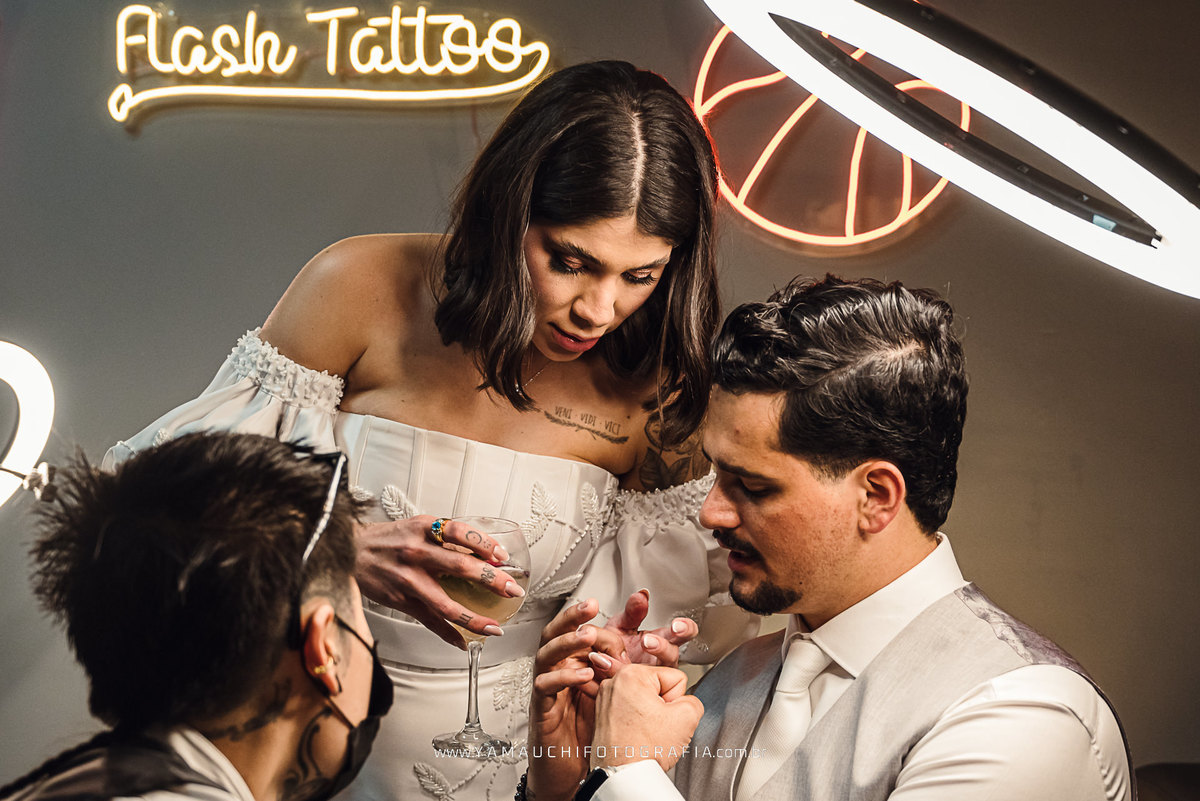 Flash Tattoo no casamento