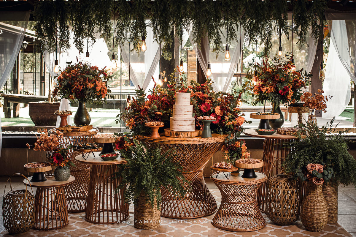 Decoração para casamento no Recanto do Waltinho