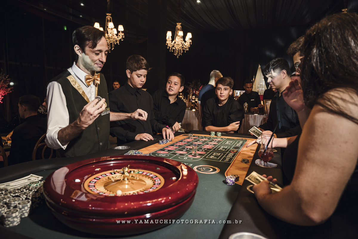 Evento com cassino em aniversário
