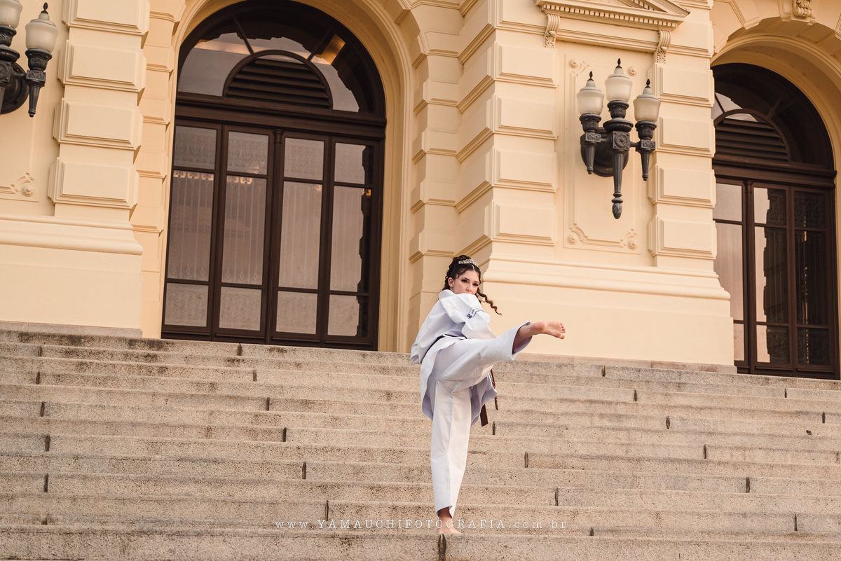 Ensaio de 15 anos karate