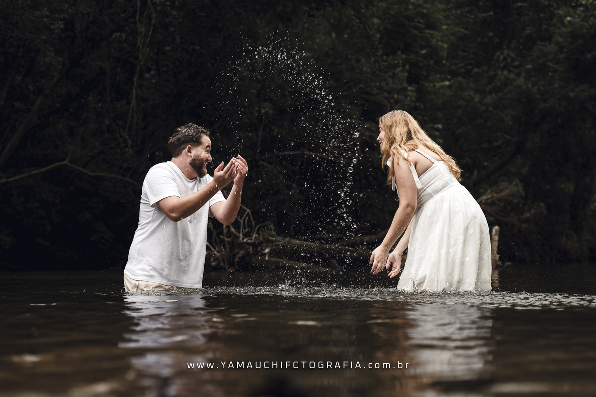 Pré wedding na cachoeira