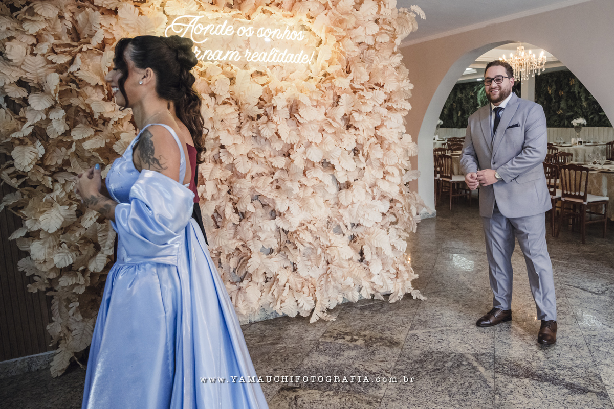 First look do noivo com a família