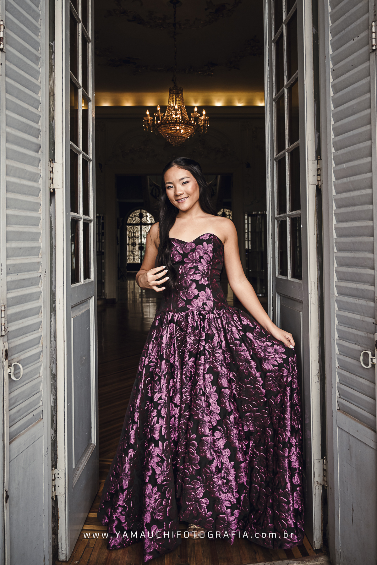 Fotografia de debutante no Palácio dos Cedros