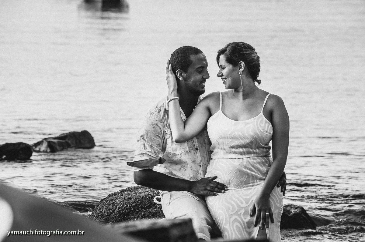 Ensaio de casal na praia
