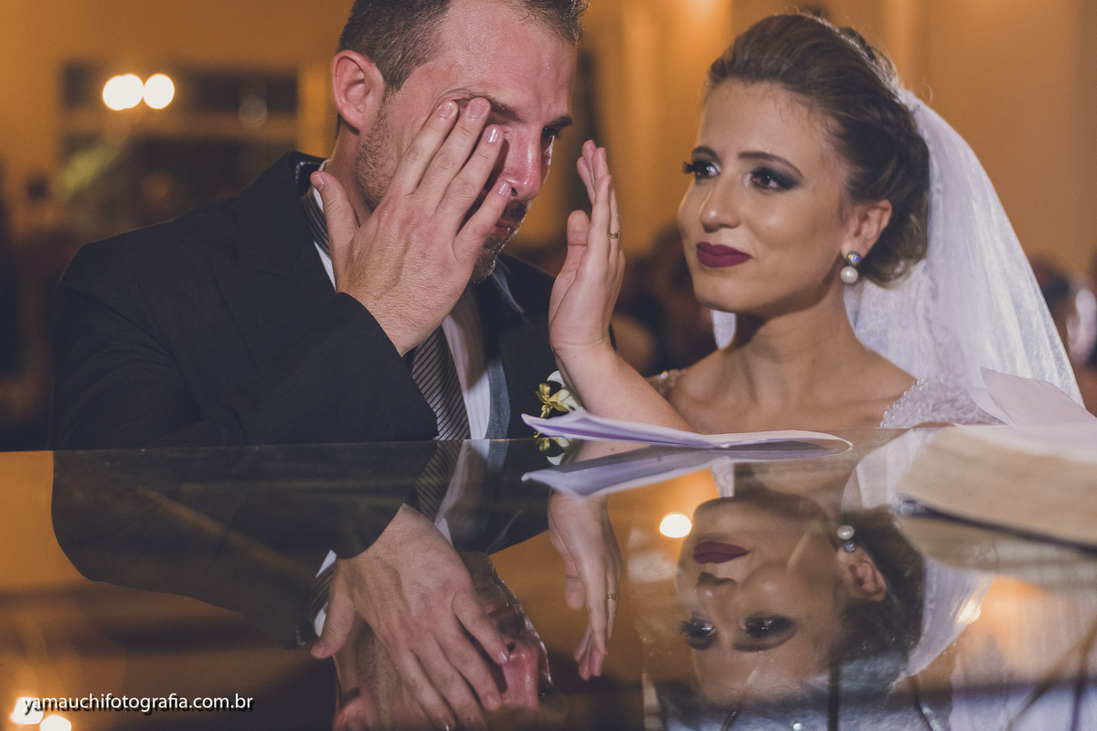 Emoção na cerimônia