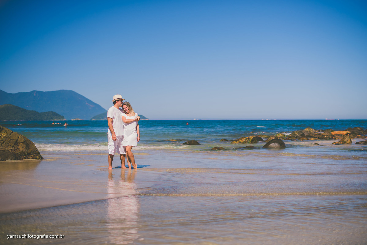 Ensaio casal na praia