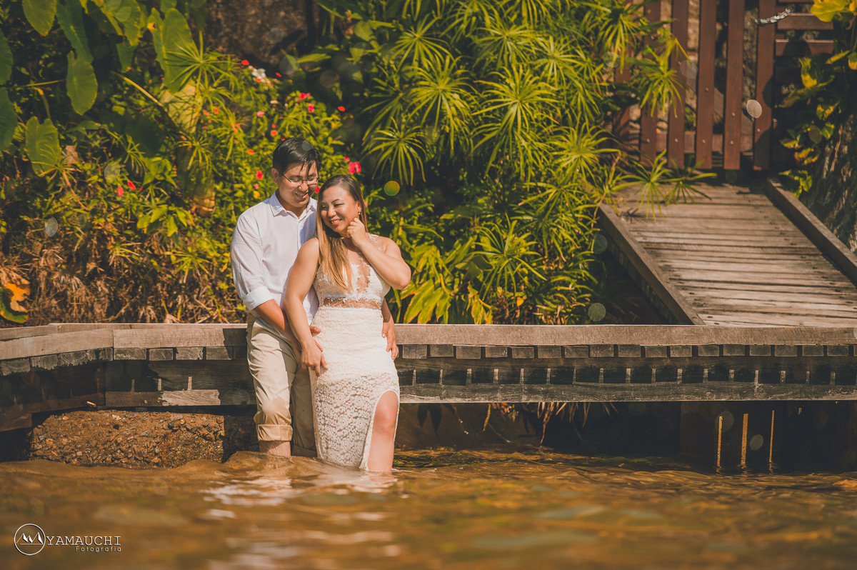 Ensaio de casal na praia