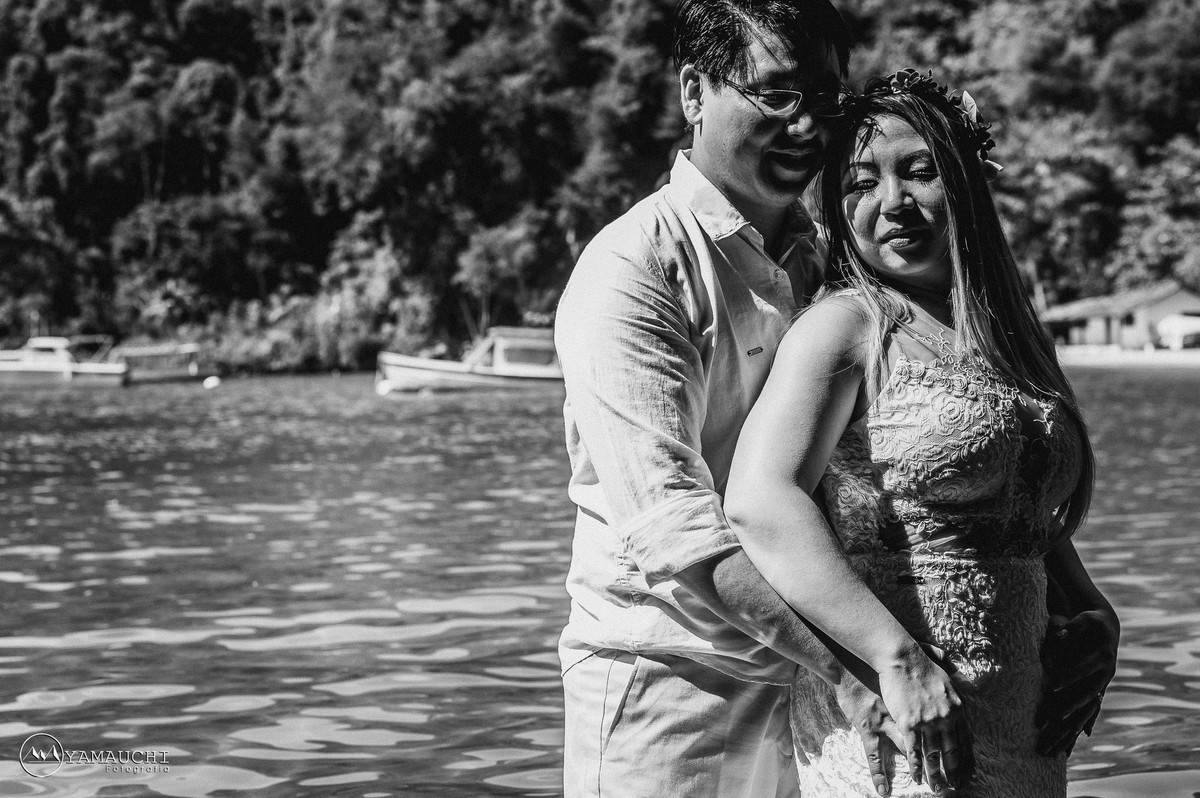 Ensaio de casal na praia