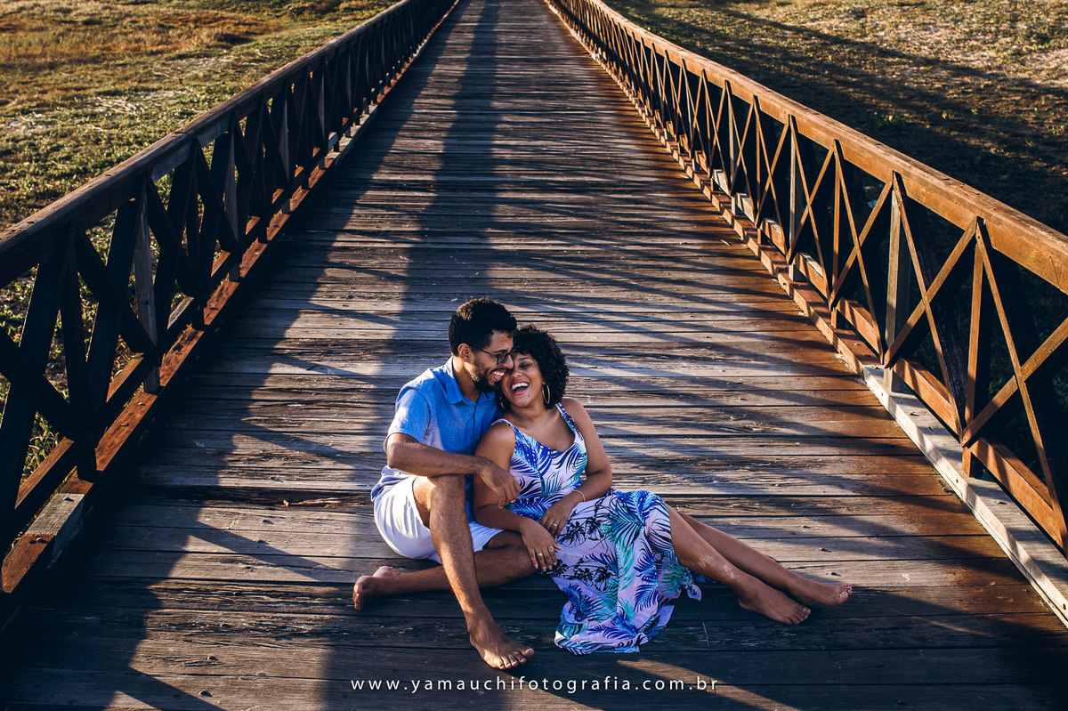 Ensaio de casal na praia