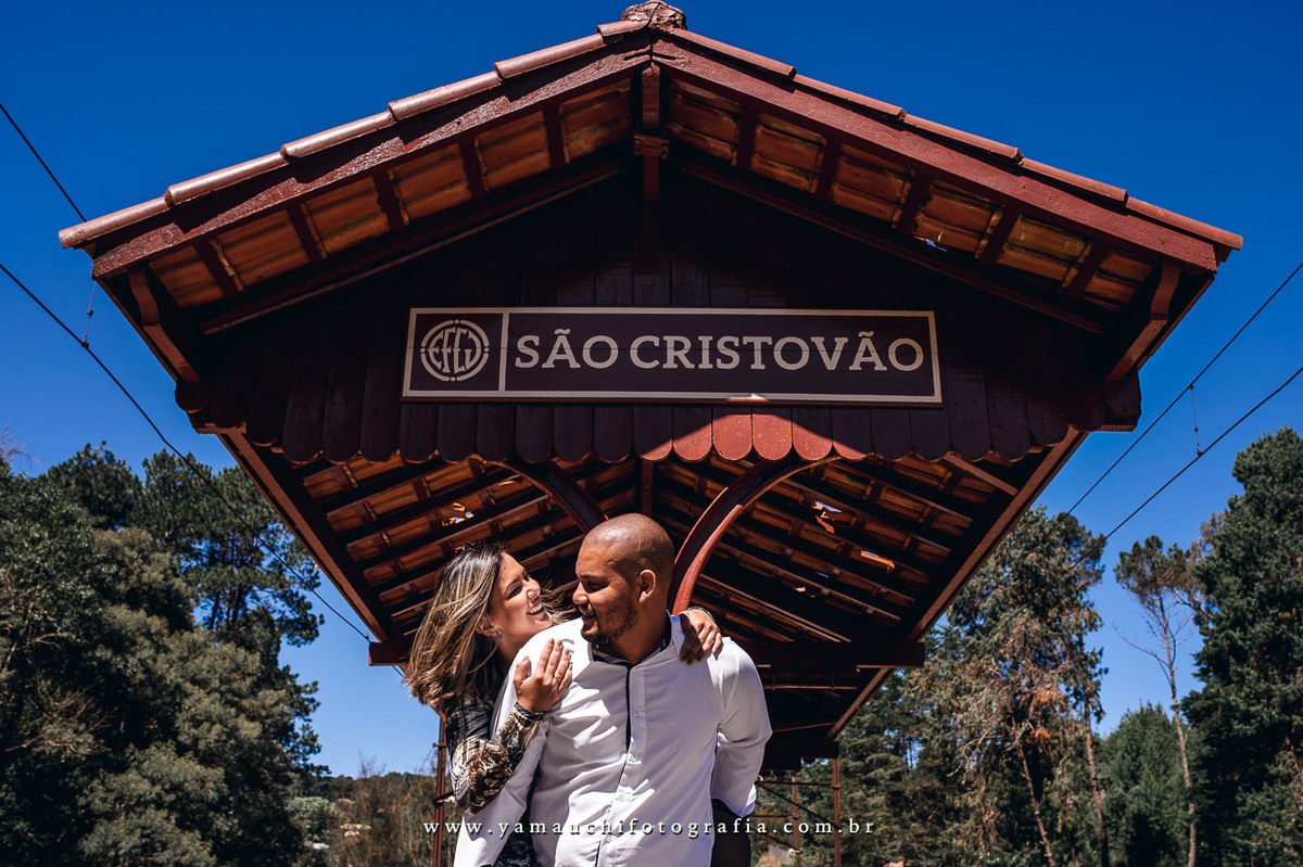 Fotografia de casal em Campos do Jordão