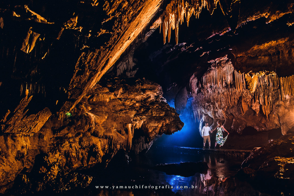 foto na caverna no Petar