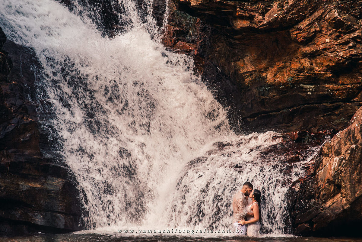 Foto na cachoeira