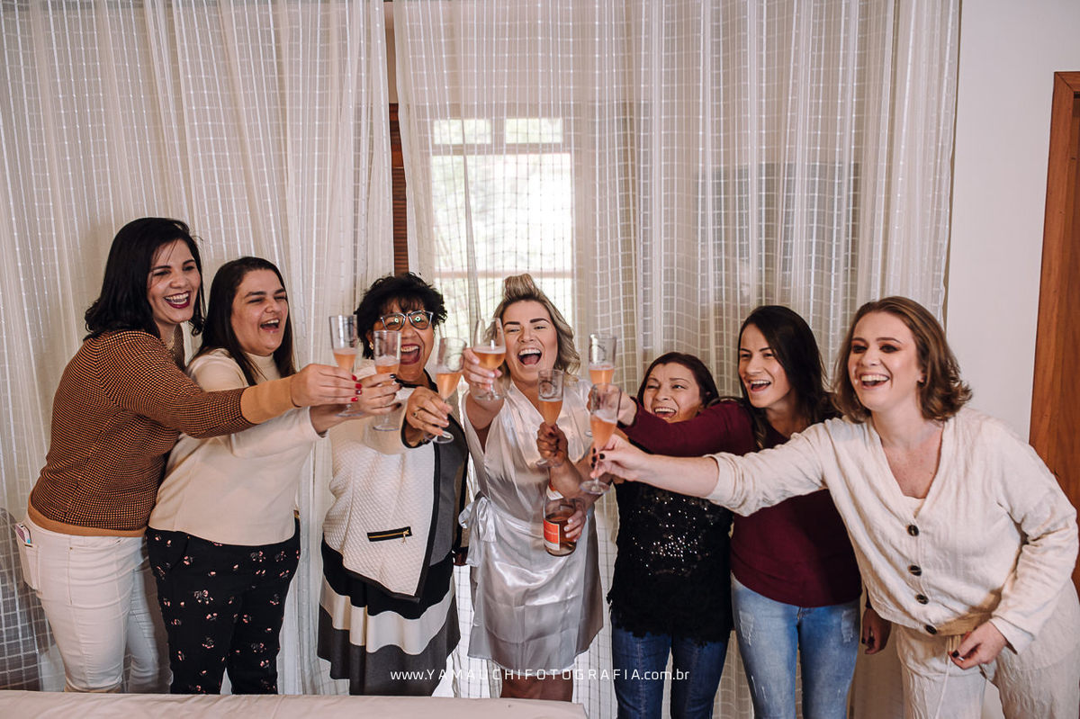 brinde da noiva no making of