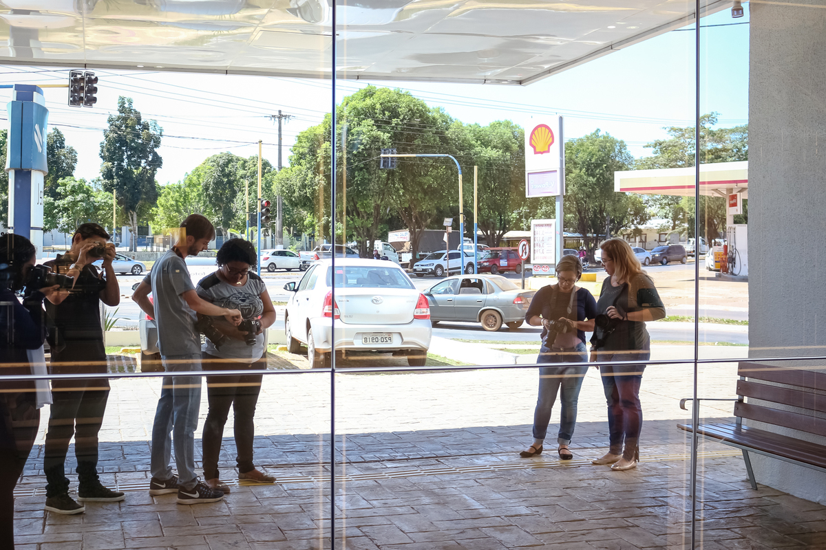 Galera durante o curso de fotografia em porto velho