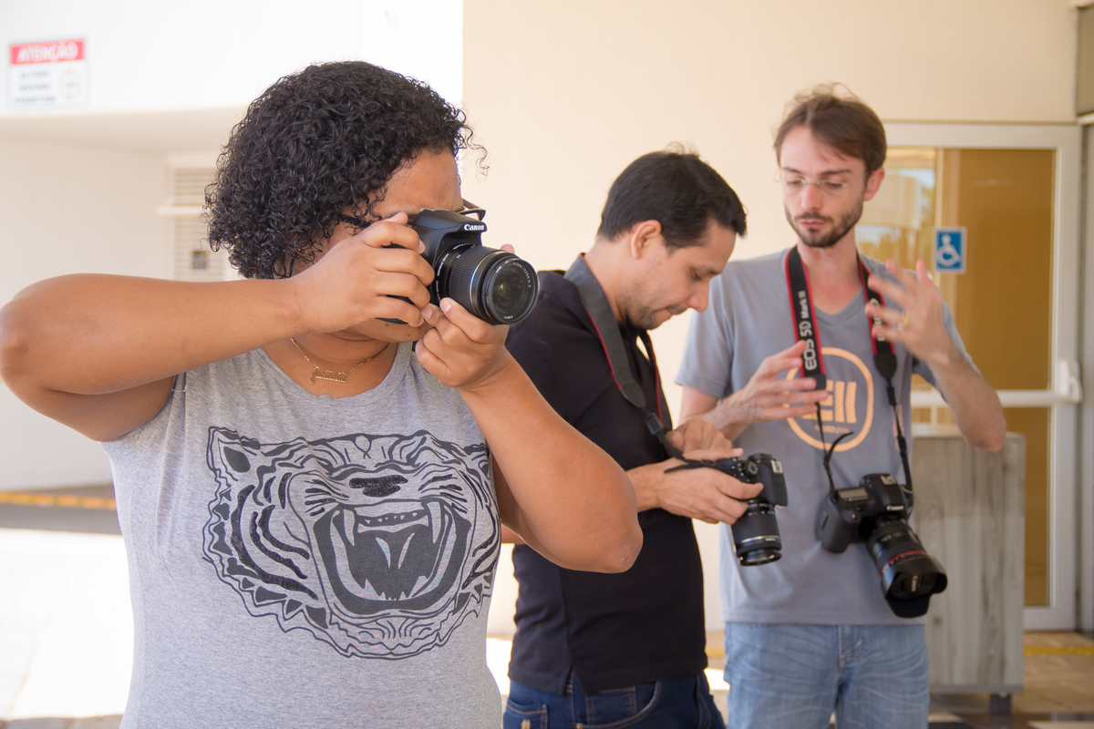 Jessica no Curso da E2 fotografia