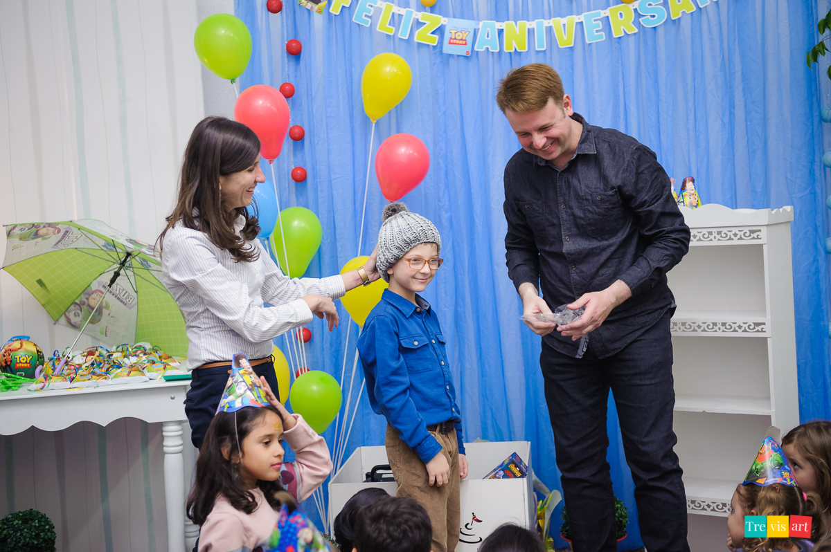 Fotografia festa de aniversario de menino em buffet infantil felizcidade em curitiba com tema de festa toy story