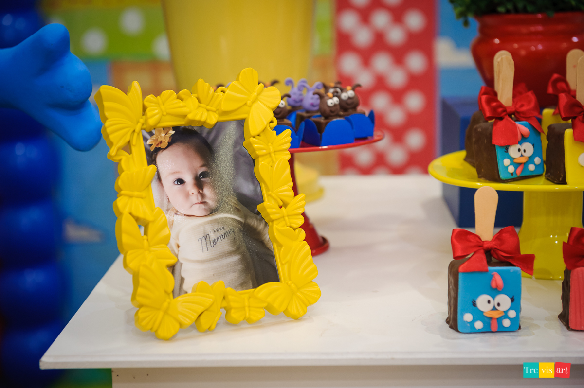 foto festa de aniversario infantil de menina em buffet infantil centopeia em curitiba tema de festa galinha pintadinha