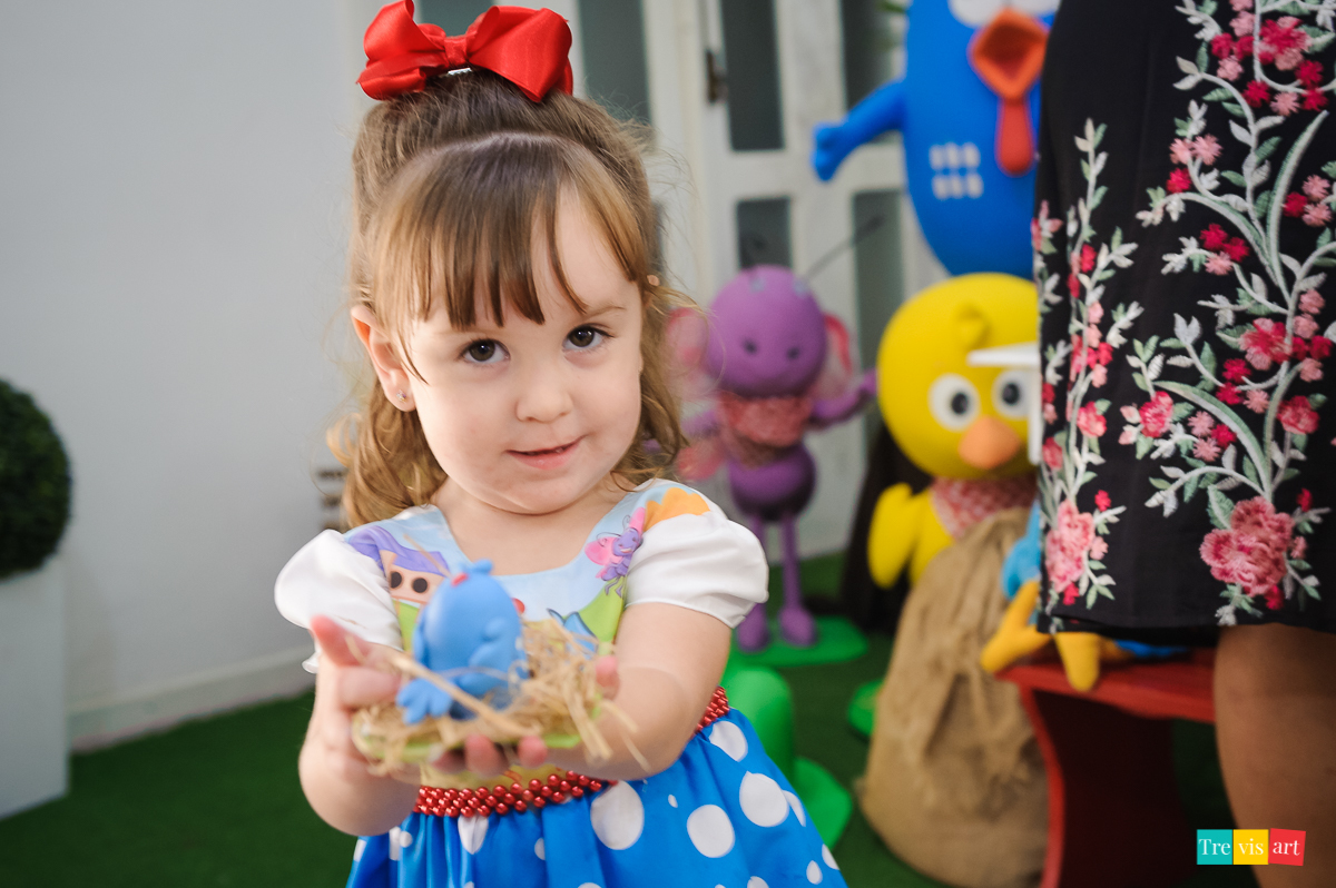 foto festa de aniversario infantil de menina em buffet infantil centopeia em curitiba tema de festa galinha pintadinha