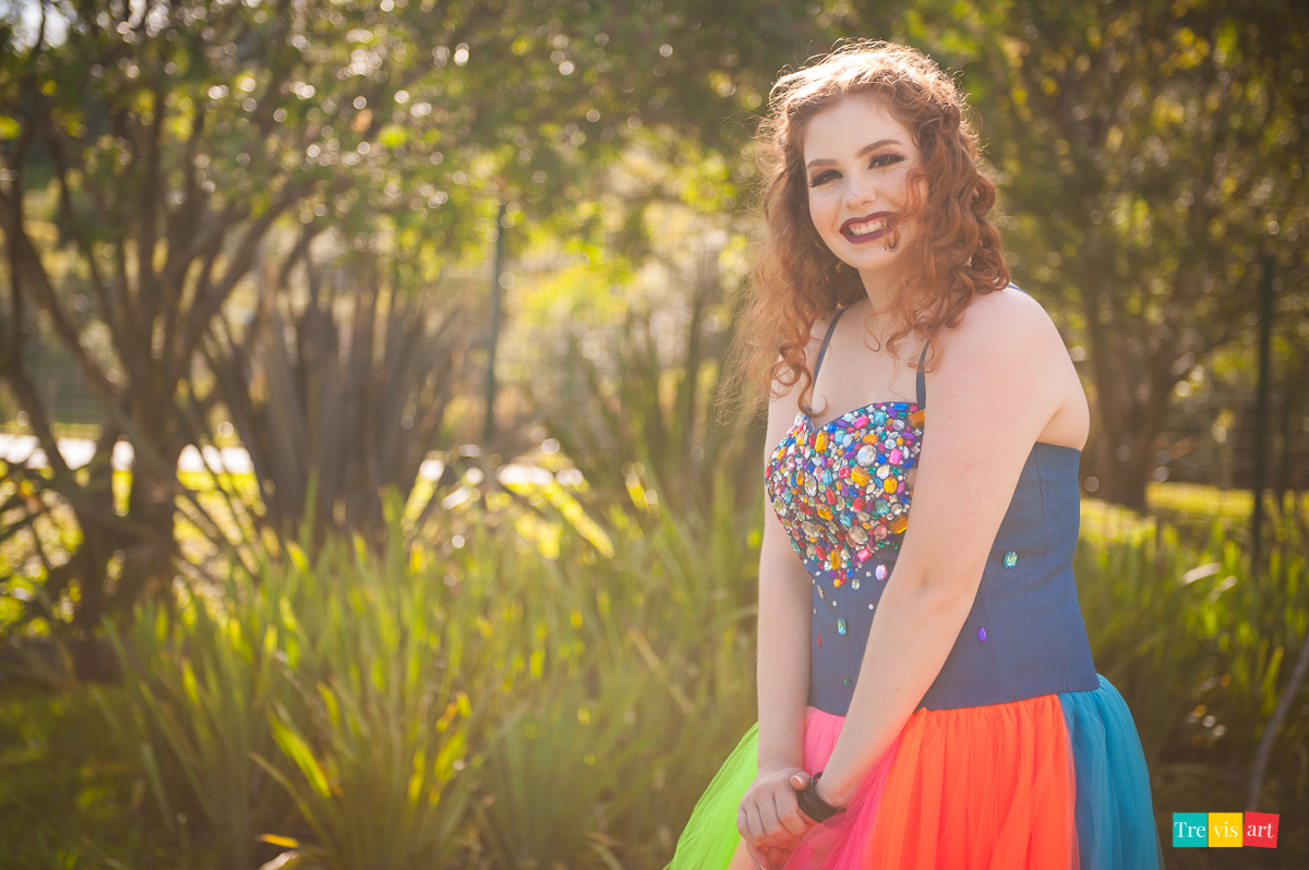 Fotografia de 15 anos com luz do sol parque barigui