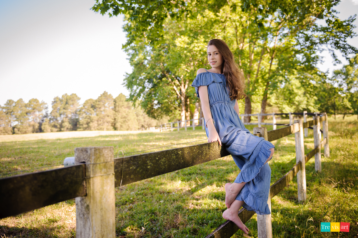 Menina no seu ensaio fotográfico de 15 anos