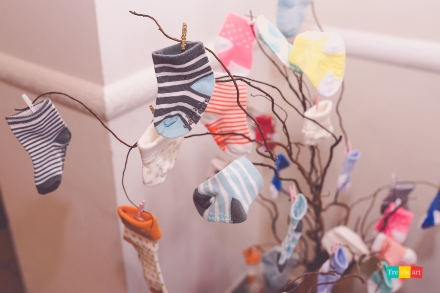 foto de detalhes da decoração do chá de bebê