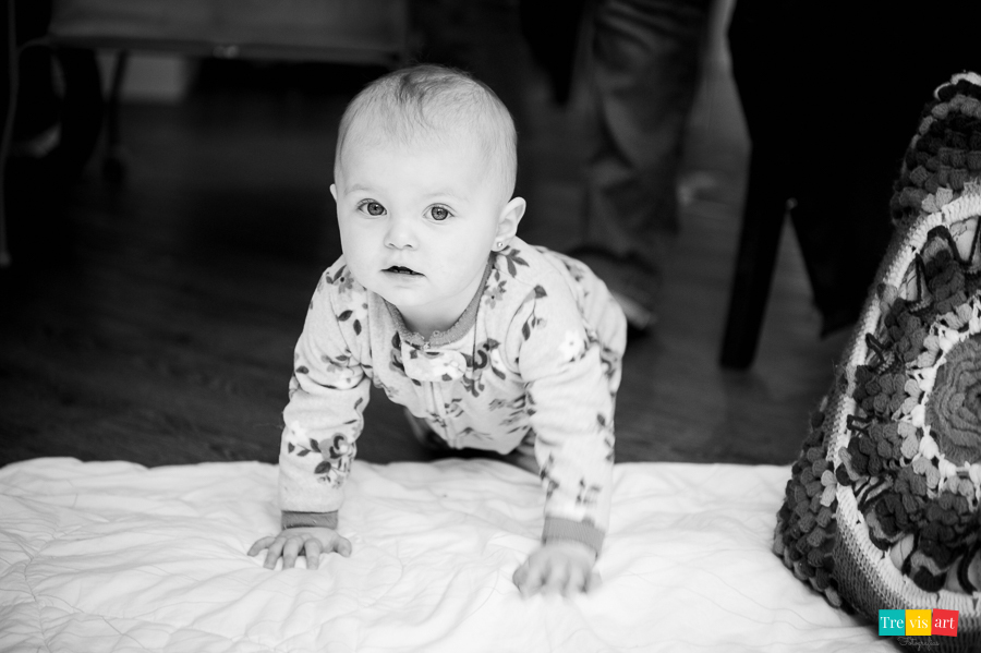 Fotografia de acompanhamento de bebê trimestral em casa