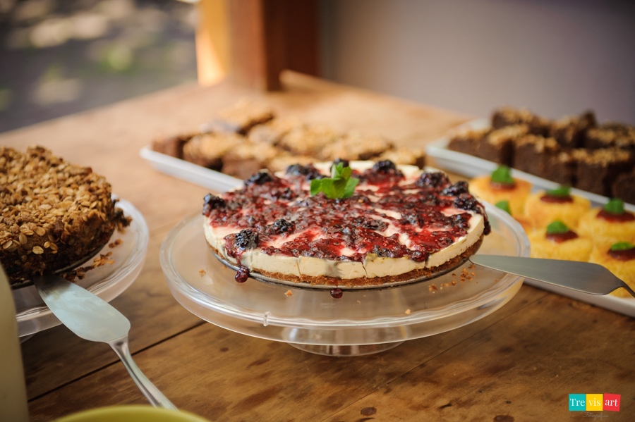 Detalhes da sobremesa servido na festa de aniversário no bistrô da bibi