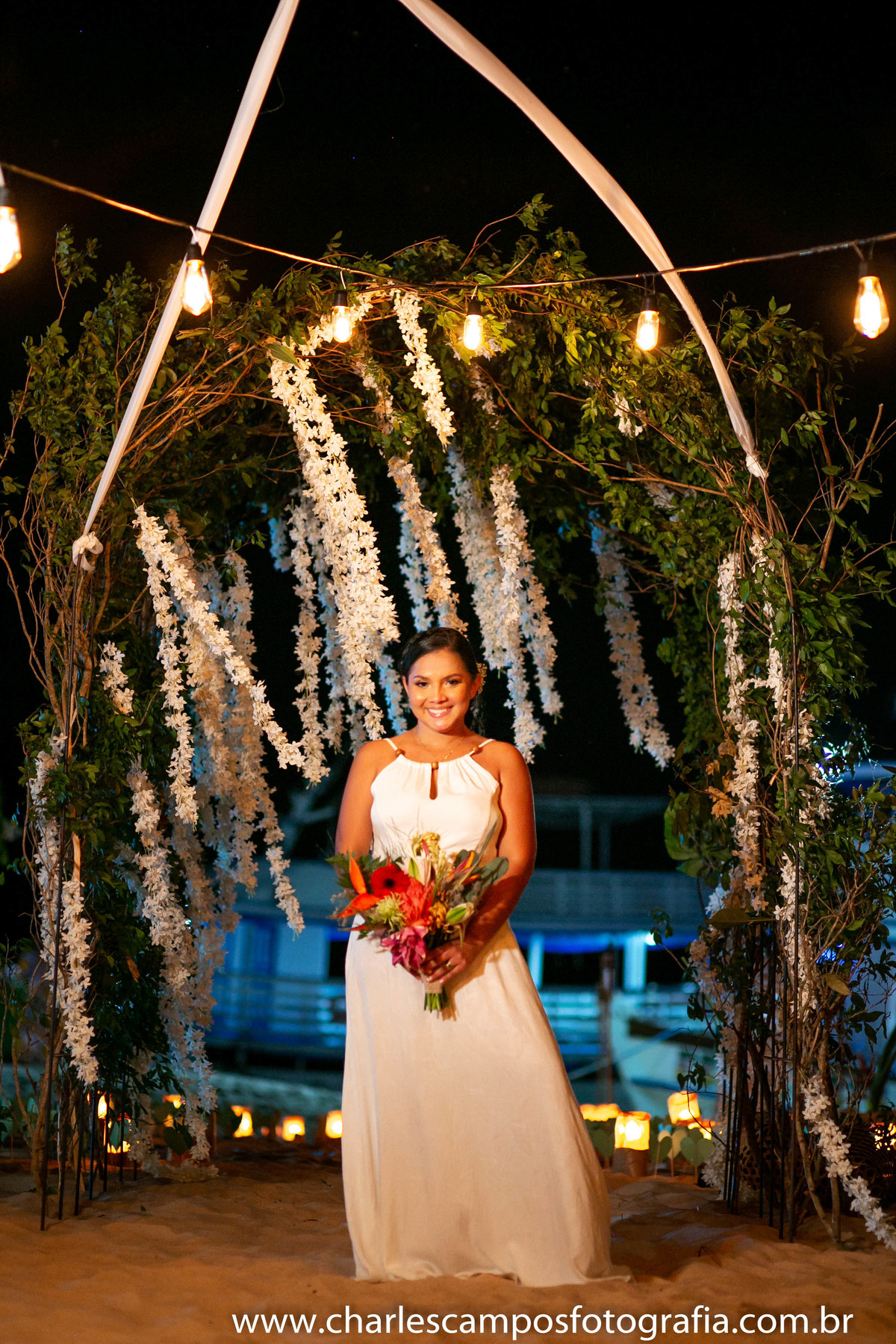 pose de noiva na praia