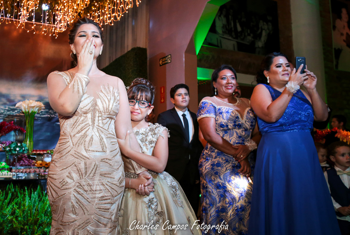 Emoção mãe da debutante