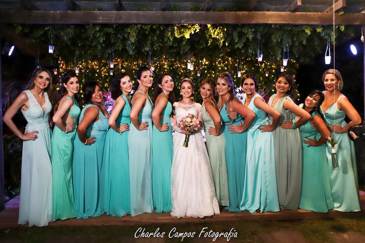 madrinhas na recepção