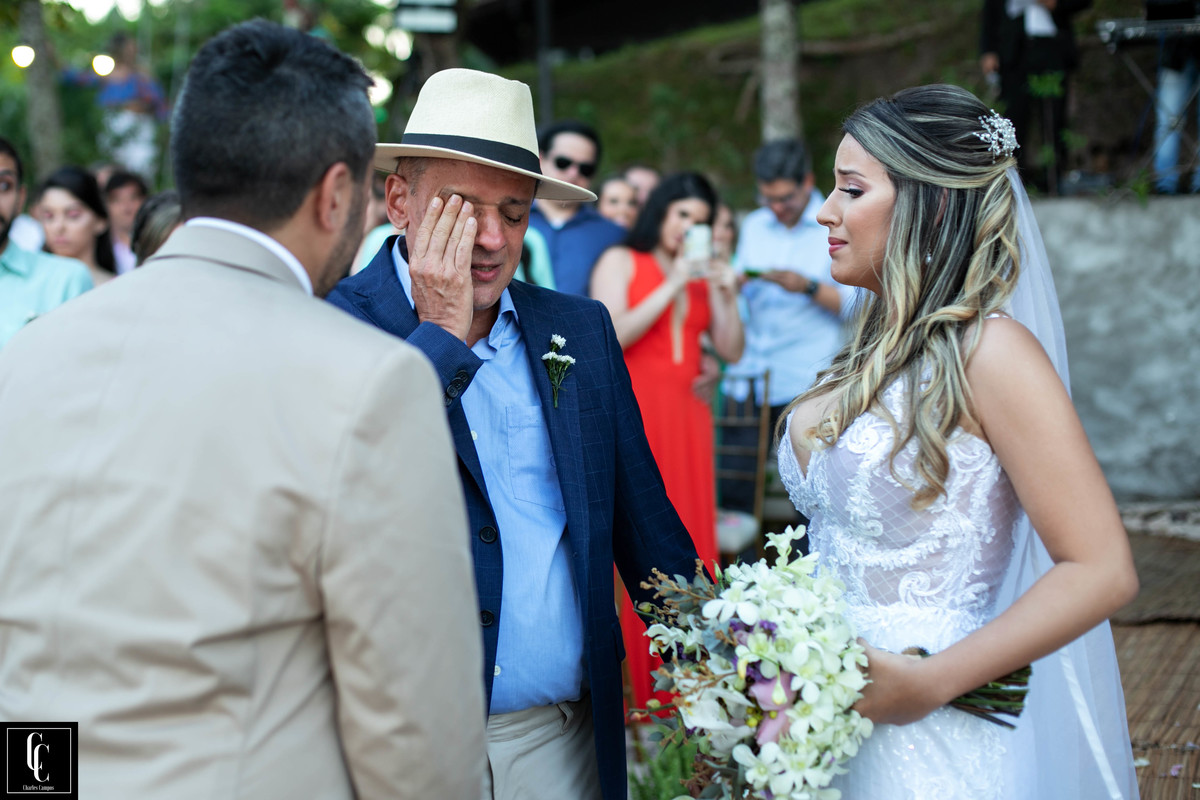 Foto emocionante de casamento