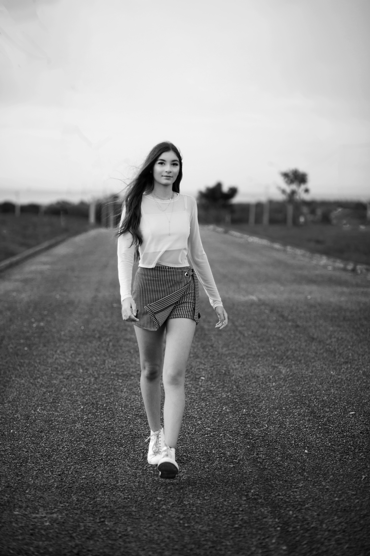 Ensaio de debutante em preto e branco