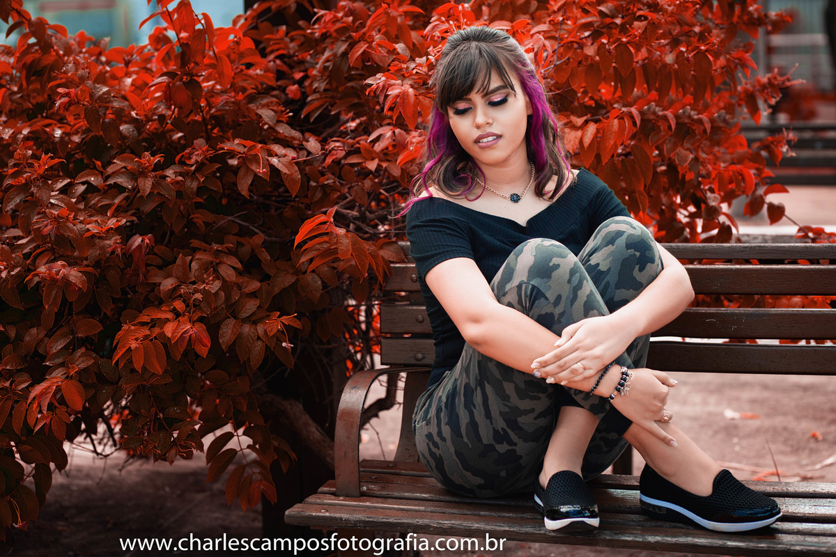 pose de ensaio de 15 anos