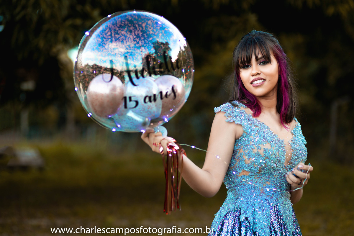 Ensaio com balão personalizado