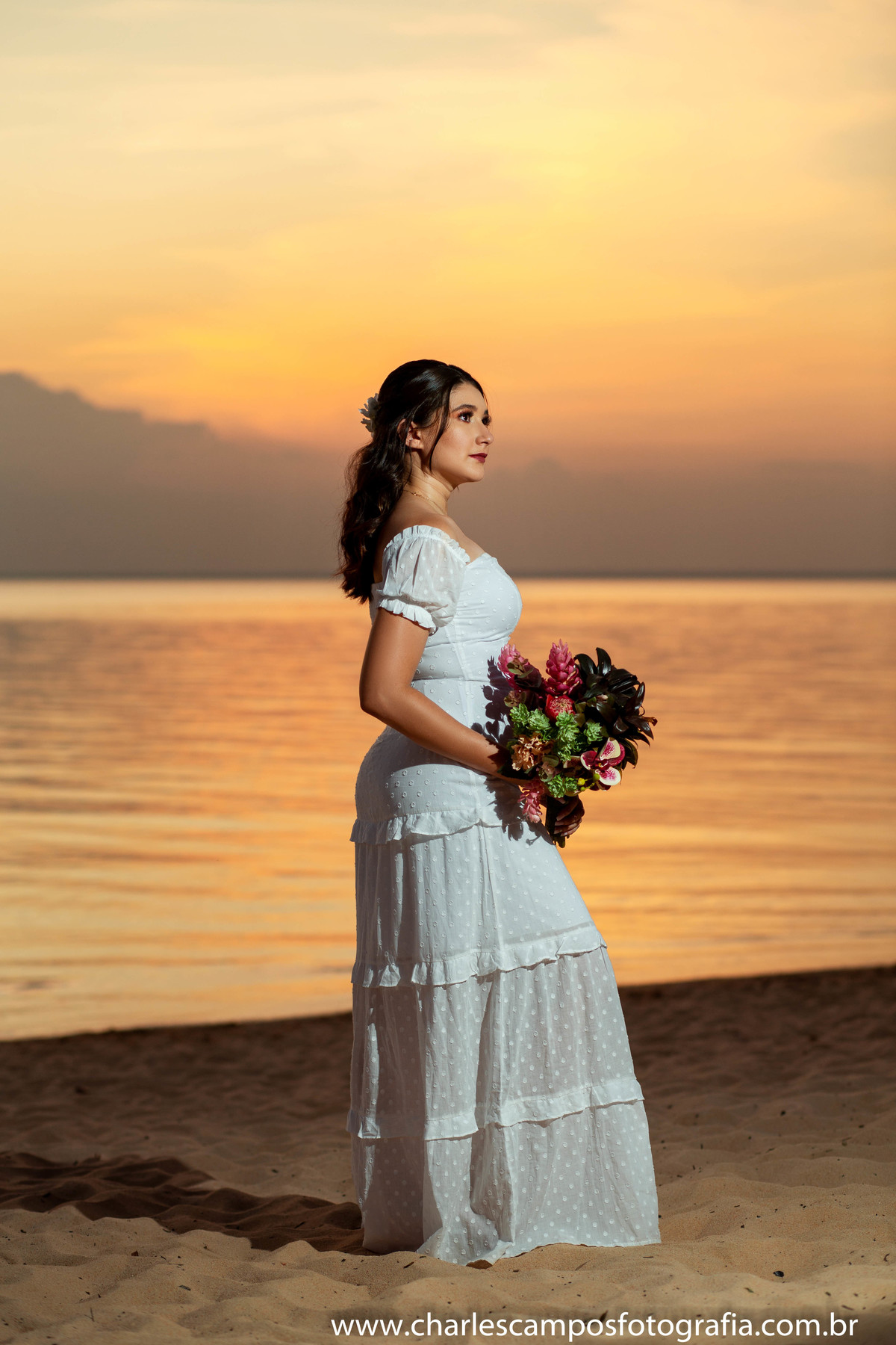 noiva na praia