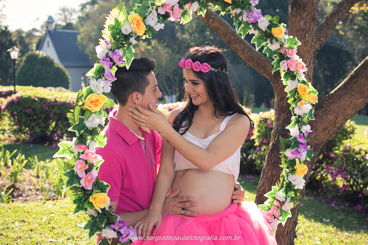Ensaio gestante no Santuário Schoenstatt em Guarapuava, Paraná. Sérgio de Paula Fotografia