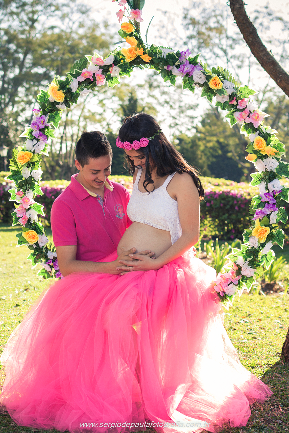 Ensaio gestante no Santuário Schoenstatt em Guarapuava, Paraná. Sérgio de Paula Fotografia