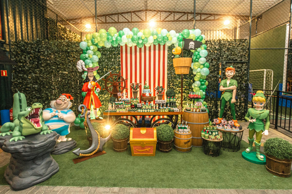 Decoração de festa infantil tema Peter Pan - Buffet Brigadeiro 