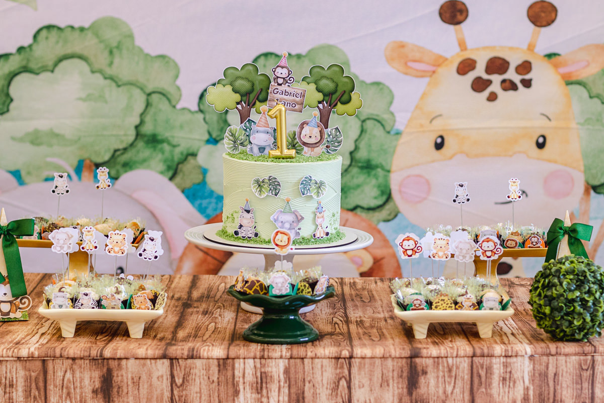 Decoração safari festa de 1 ano 