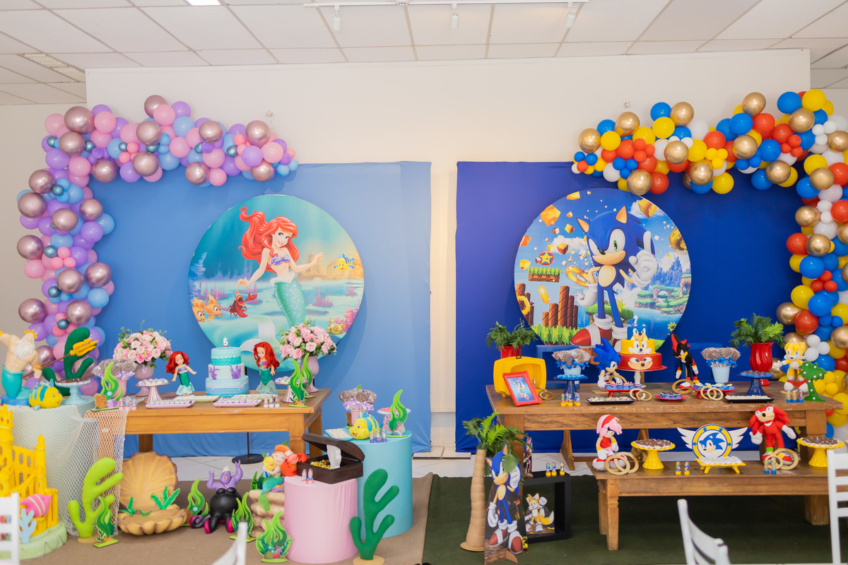 Buffet Zappteen Bauru, fotógrafo infantil Bauru, fotografia festa infantil Bauru, decoração dupla, decoração para irmãos