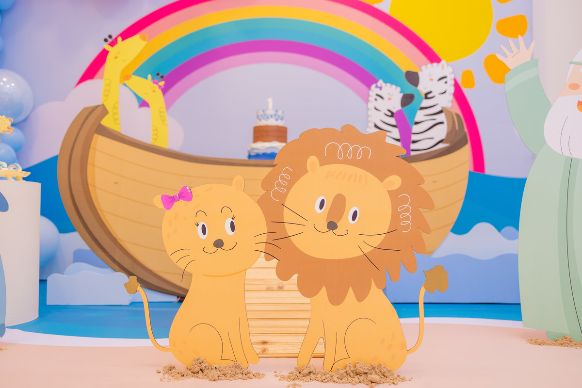 aniversário infantil evangélico, aniversário infantil tema arca de noé, decoração Arca de Noé, buffet kolore bauru, fotografo infantil em bauru