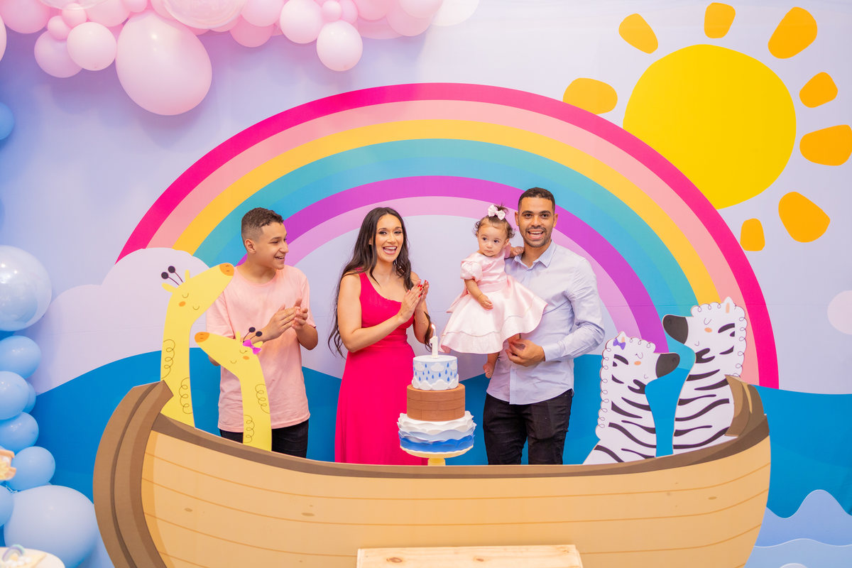aniversário infantil evangélico, aniversário infantil tema arca de noé, decoração Arca de Noé, buffet kolore bauru, fotografo infantil em bauru
