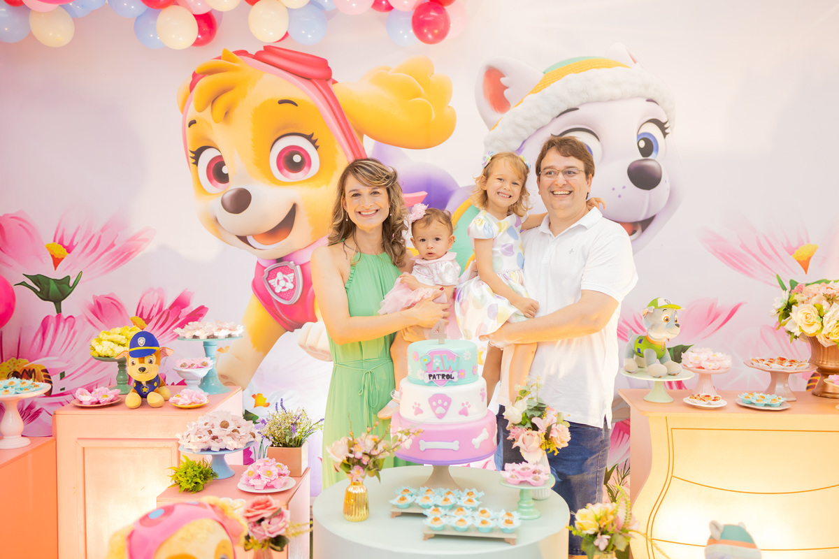aniversario infantil bauru, decoração patrulha canina rosa, buffet zappteen bauru, fotografo bauru, fotografo festa infantil em bauru