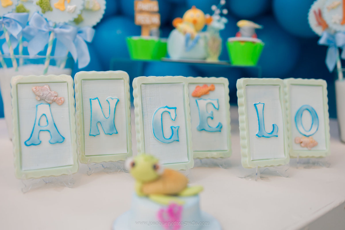 aniversário infantil tema pesca, aniversário tema pescador, decoradora em bauru, fotografo infantil em bauru, buffet zappteen, doces personalizados tema pescador