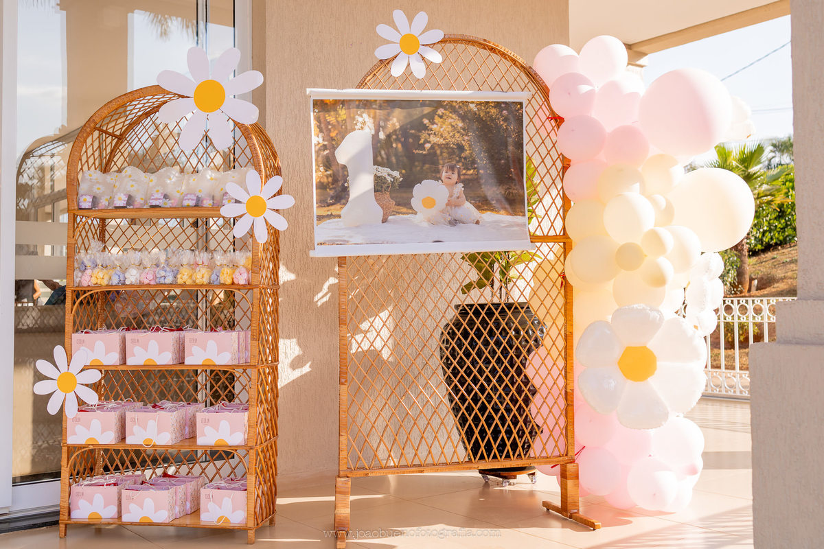 aniversário infantil em Bauru, aniversário infantil, fotografo em bauru, aniversário tema margaridas, doces personalizados tema margaridas