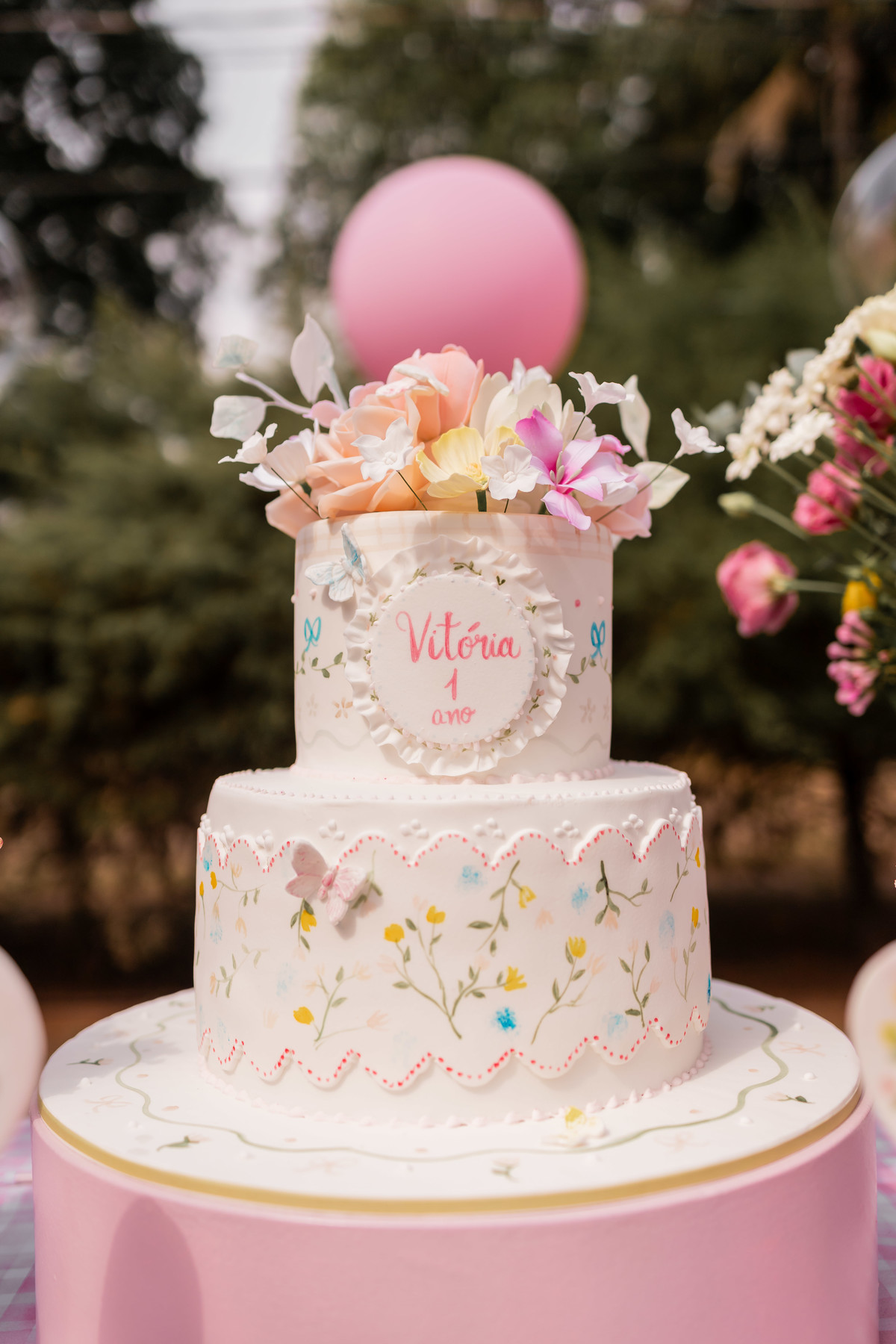 aniversário infantil, aniversário infantil em Bauru, decoração minimalista de menina, decoração com flores, fotógrafo bauru, fotografo festa em Bauru